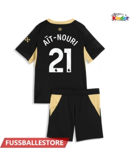 Günstige Manchester City Rayan Ait-Nouri #21 Auswärts Trikotsatzt Kinder 2026-27 Kurzarm (+ Kurze Hosen)